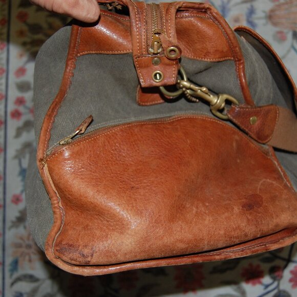 lot of 2 Ghurka No. 192 & NO .18 Ghurka Duffle Bag Leather and Canvas Vintage - Picture 8 of 15